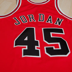Chicago Bulls Michael Jordan 1994-95 Road 45 Authentic Jersey sale - Red sale - Mens cheap