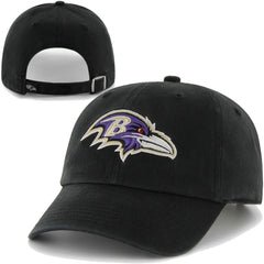 '47 Brand Baltimore Ravens Clean Up Adjustable Hat - Black for sale