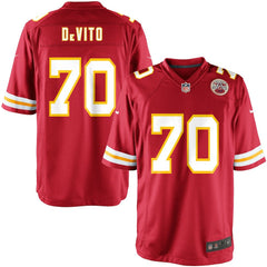 Youth Kansas City Chiefs Mike DeVito Team Color Game Jersey cheap
