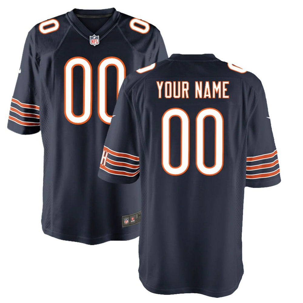 Chicago Bears Youth Custom Game Jersey - Navy outlet