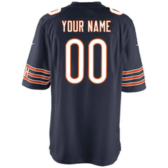 Chicago Bears Youth Custom Game Jersey - Navy outlet