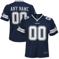 Dallas Cowboys Youth Custom Game Jersey - Navy cheap