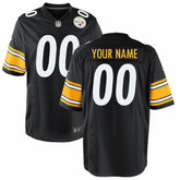 Pittsburgh Steelers Youth Custom Game Jersey - Black cheap