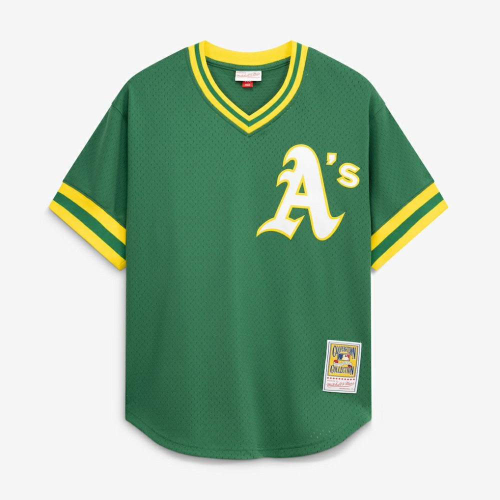 Rickey Henderson Athletics Authentic Batting Practice Jersey Green