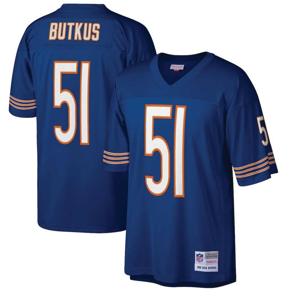 Dick Butkus Chicago Bears Retired Player Legacy Replica Jersey - Navy for sale