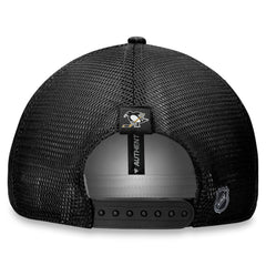 Pittsburgh Penguins Fanatics Women's Authentic Pro Road Trucker Adjustable Hat – Black Hats