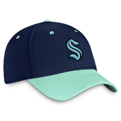 Seattle Kraken Fanatics Authentic Pro Rink Two-Tone Flex Hat – Deep Sea Blue/Light Blue Hats