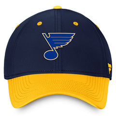 St. Louis Blues Fanatics Authentic Pro Rink Two-Tone Flex Hat – Navy/Gold Hats