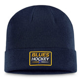 St. Louis Blues Fanatics Authentic Pro Cuffed Knit Hat – Navy Hats