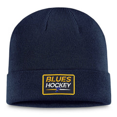 St. Louis Blues Fanatics Authentic Pro Cuffed Knit Hat – Navy Hats