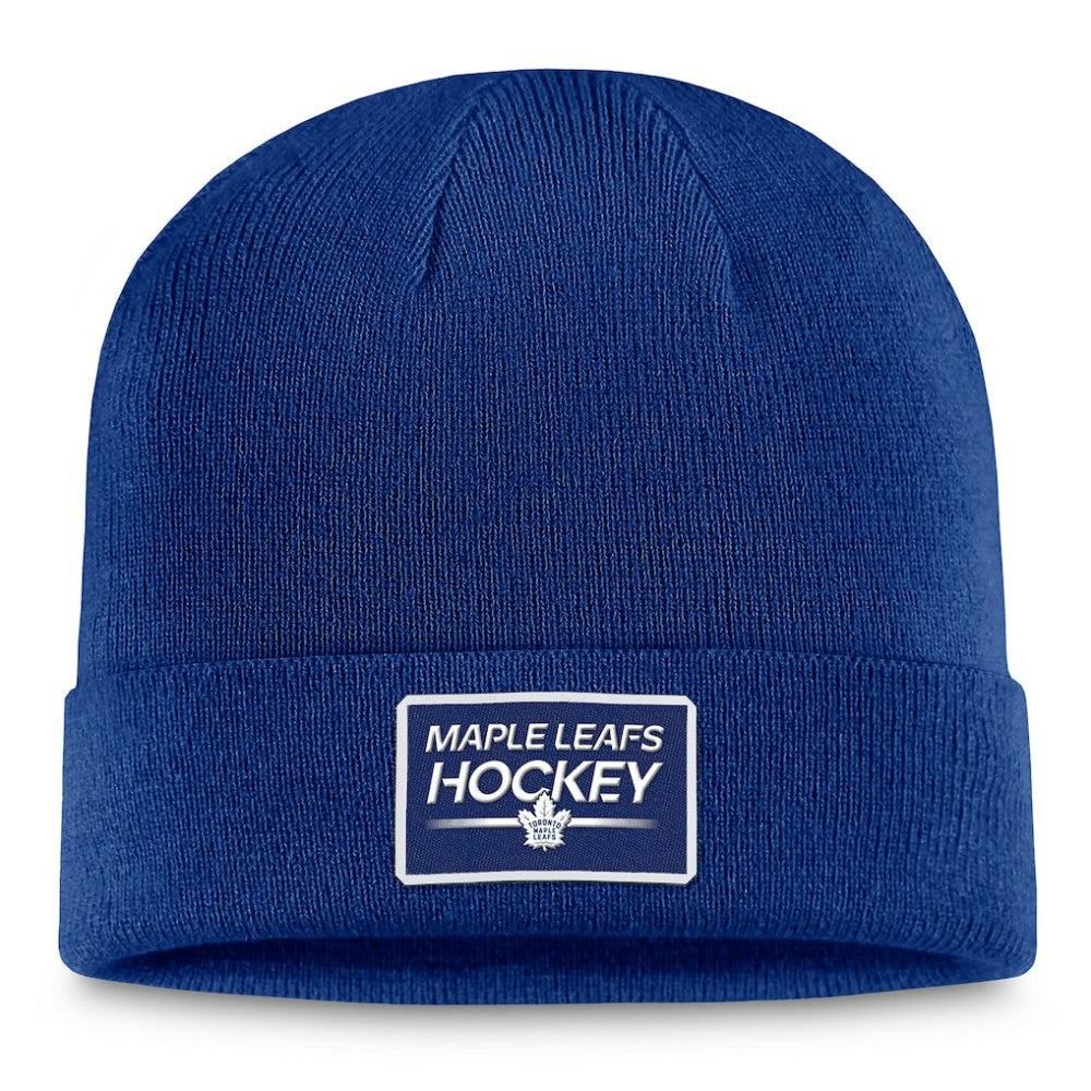 Toronto Maple Leafs Fanatics Authentic Pro Cuffed Knit Hat – Blue Hats