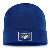 Toronto Maple Leafs Fanatics Authentic Pro Cuffed Knit Hat – Blue Hats