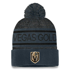 Vegas Golden Knights Fanatics Authentic Pro Cuffed Knit Hat with Pom - Gray Hats