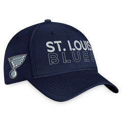 St. Louis Blues Fanatics Authentic Pro Road Flex Hat – Navy Hats