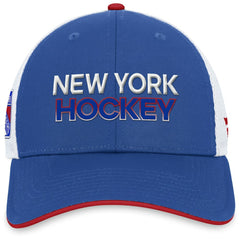 New York Rangers Fanatics Authentic Pro Rink Trucker Adjustable Hat - Blue Hats