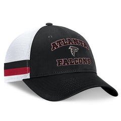 Atlanta Falcons Fundamentals Side Stripe Trucker Adjustable Hat - Black/White on sale
