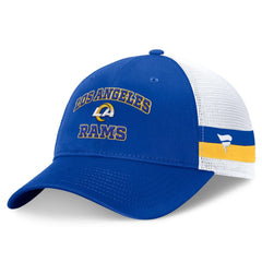 Los Angeles Rams Fundamentals Side Stripe Trucker Adjustable Hat - Royal/White for sale