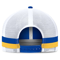 Los Angeles Rams Fundamentals Side Stripe Trucker Adjustable Hat - Royal/White for sale