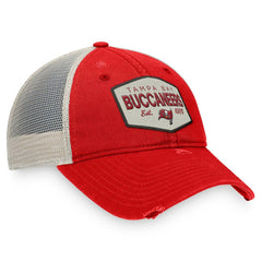 Tampa Bay Buccaneers Heritage Patch Trucker Adjustable Hat - Red/Natural discount