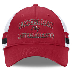 Tampa Bay Buccaneers Fundamentals Side Stripe Trucker Adjustable Hat - Red/White online