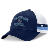 Tennessee Titans Fundamentals Side Stripe Trucker Adjustable Hat - Navy/White outlet