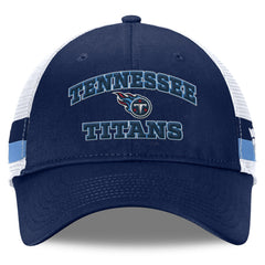 Tennessee Titans Fundamentals Side Stripe Trucker Adjustable Hat - Navy/White outlet