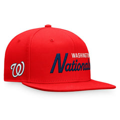 Washington Nationals Script Snapback Hat Red