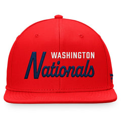 Washington Nationals Script Snapback Hat Red