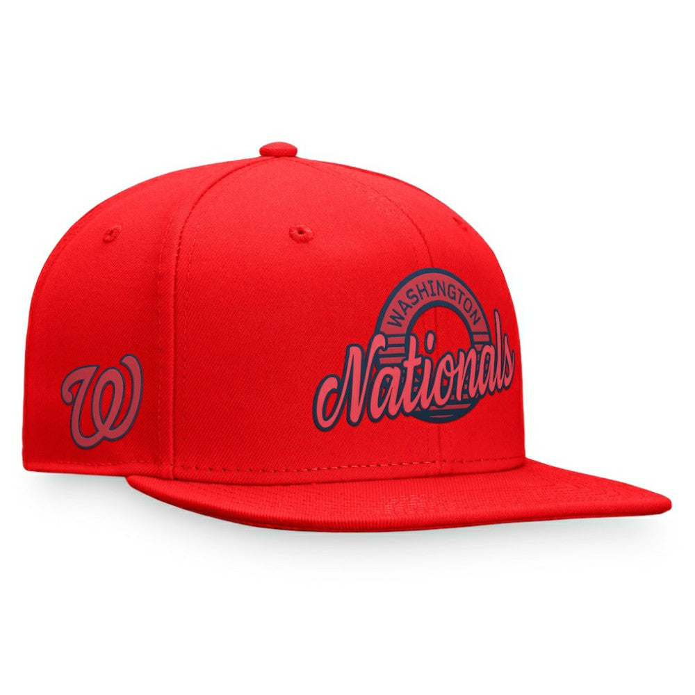 Washington Nationals Circle Script Snapback Hat Red