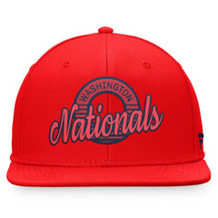 Washington Nationals Circle Script Snapback Hat Red