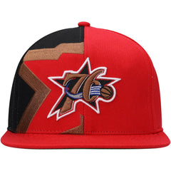 Philadelphia 76ers Hardwood Classics Retroline Snapback Hat - Red cheap