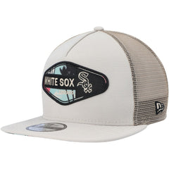 Chicago White Sox Retro Beachin' Patch A-Frame Trucker 9FIFTY Snapback Hat Natural