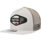 Pittsburgh Pirates Retro Beachin' Patch A-Frame Trucker 9FIFTY Snapback Hat Natural