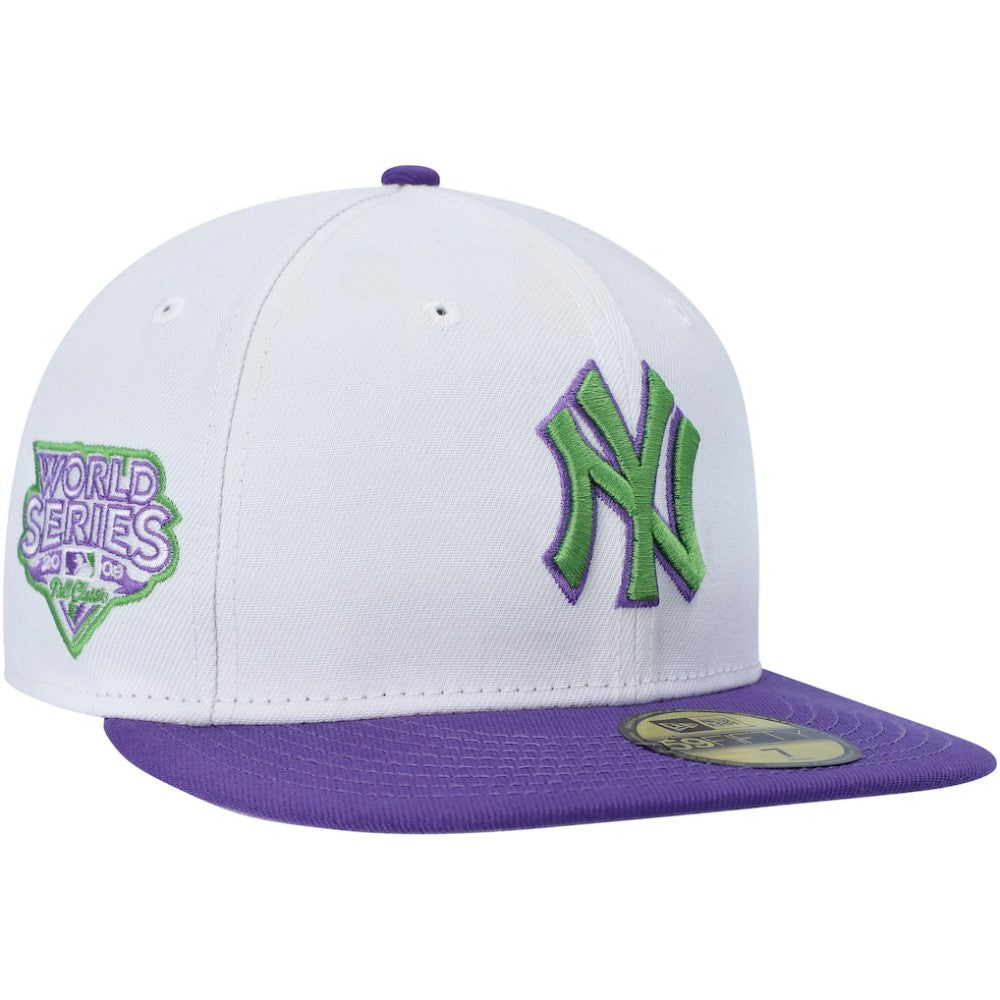 New York Yankees Side Patch 59FIFTY Fitted Hat White