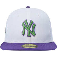 New York Yankees Side Patch 59FIFTY Fitted Hat White
