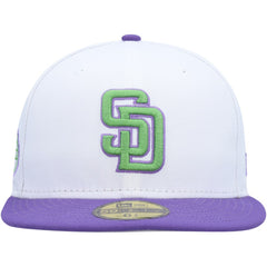 San Diego Padres 50th Anniversary Side Patch 59FIFTY Fitted Hat White