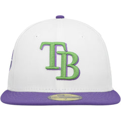 Tampa Bay Rays Side Patch 59FIFTY Fitted Hat White