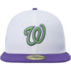 Washington Nationals Side Patch 59FIFTY Fitted Hat White