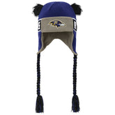 Baltimore Ravens Youth Wordmark Ears Trooper Knit Hat - Purple for sale