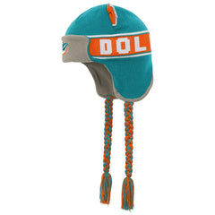 Miami Dolphins Youth Wordmark Ears Trooper Knit Hat - Aqua discount