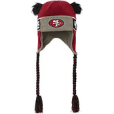 San Francisco 49ers Youth Wordmark Ears Trooper Knit Hat - Scarlet outlet