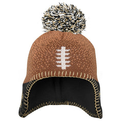 New Orleans Saints Preschool Football Head Knit Hat with Pom - Brown discount