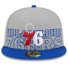 Philadelphia 76ers 2023 NBA Draft Two-Tone 59FIFTY Fitted Hat - Gray/Royal online