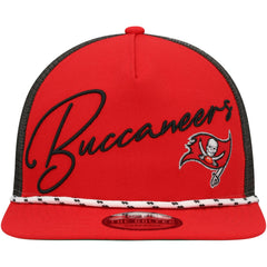 Tampa Bay Buccaneers New Era Script Logo Golfer 9FIFTY Snapback Hat - Red sale