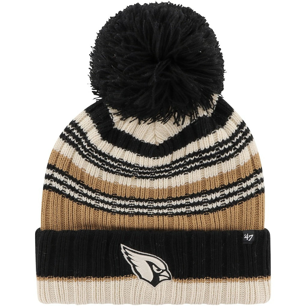 Arizona Cardinals '47 Women's Barista Cuffed Knit Hat with Pom - Natural sale
