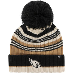 Arizona Cardinals '47 Women's Barista Cuffed Knit Hat with Pom - Natural sale
