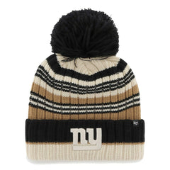 New York Giants '47 Women's Barista Cuffed Knit Hat with Pom - Natural for sale