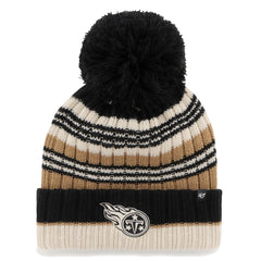 Tennessee Titans '47 Women's Barista Cuffed Knit Hat with Pom - Natural sale