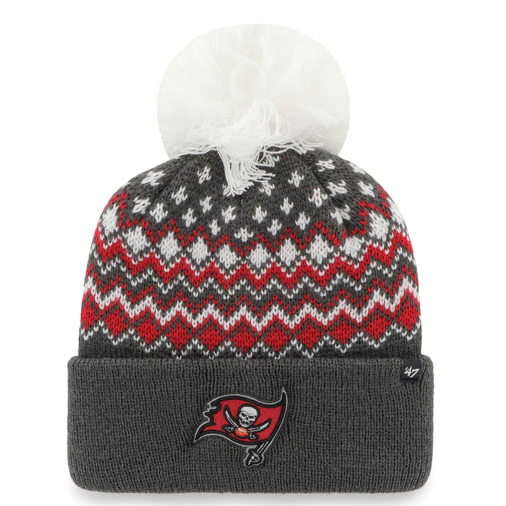 Tampa Bay Buccaneers '47 Women's Elsa Cuffed Knit Hat with Pom - Pewter sale