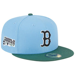 Boston Red Sox 2007 World Series 59FIFTY Fitted Hat Sky Blue/Cilantro